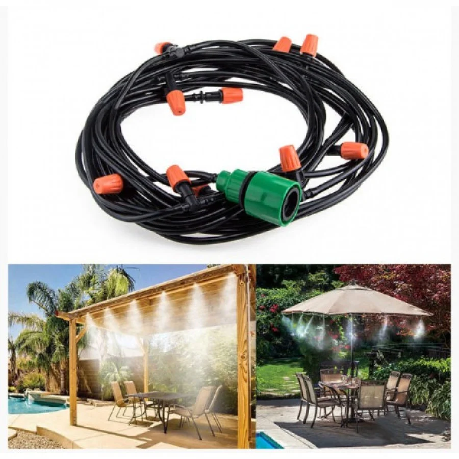 Kit racire terasa, gradina sau balcon, 10 m lungime + 10 duze