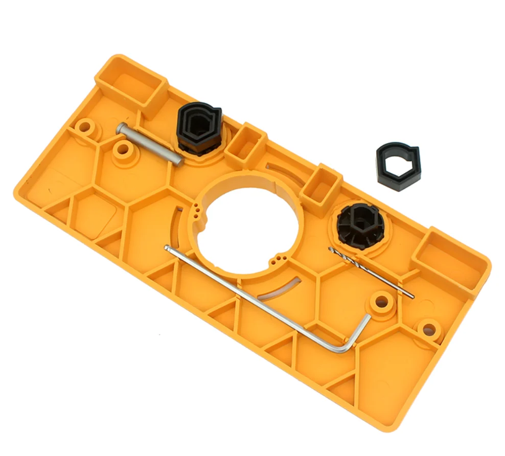 Kit, set profesional, complet, pentru montat balamale, fitinguri mobila