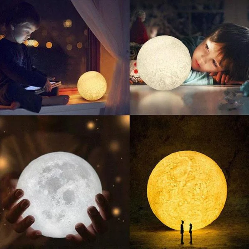 Lampa forma de luna, 16 culori
