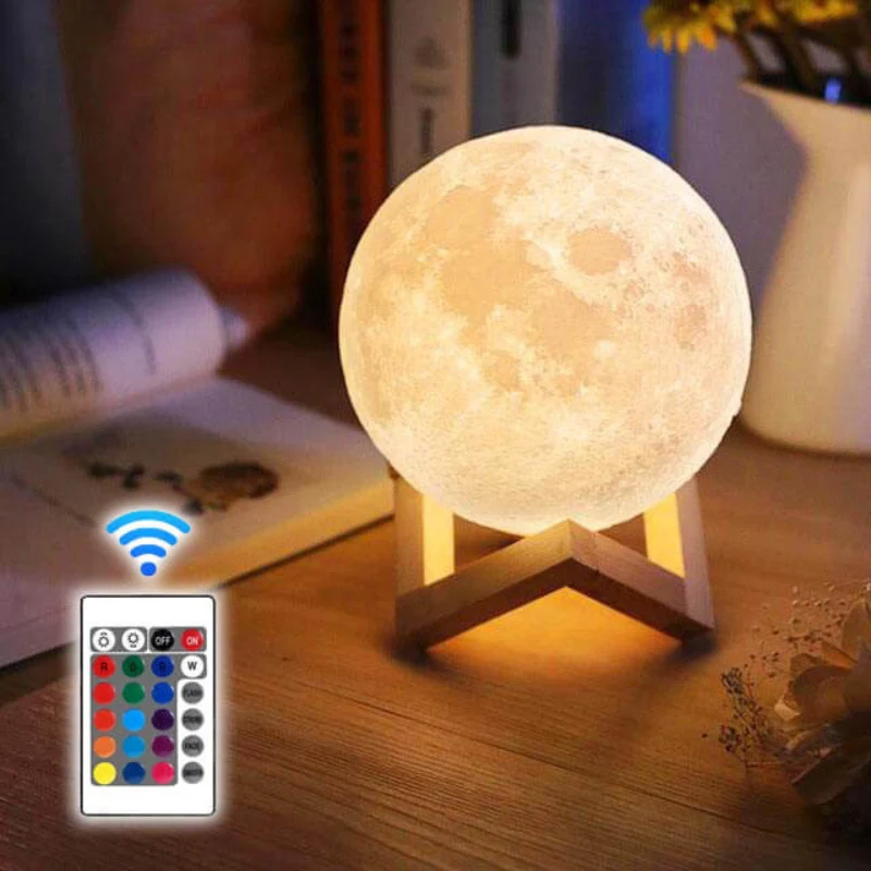 Lampa forma de luna, 16 culori
