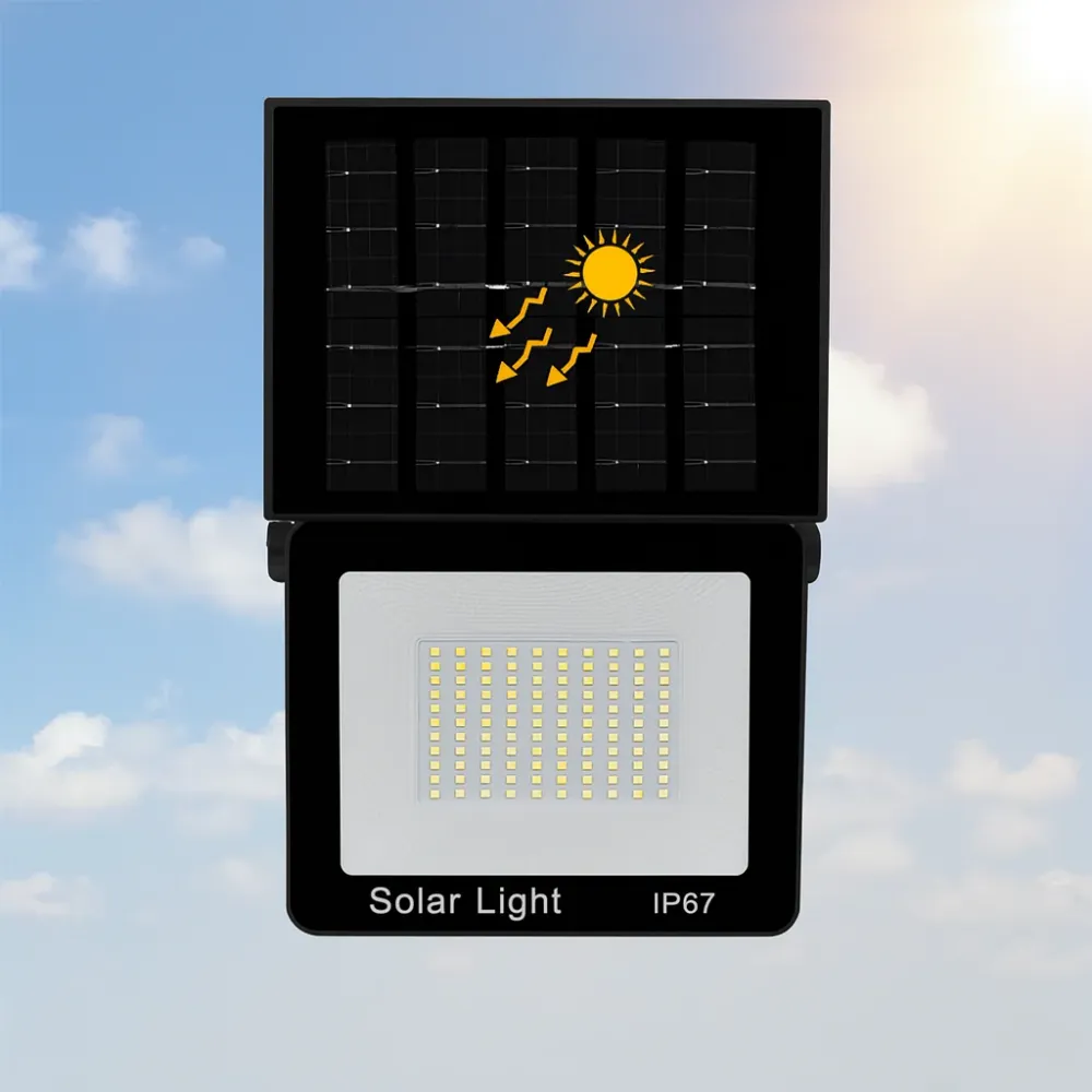 Lampa solara de perete 200w cu panou solar integrat