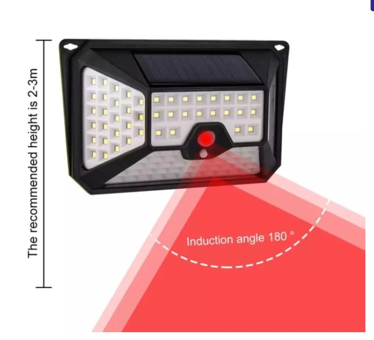 Lampa solara de perete cu senzor miscare, LED (cu mod de veghe)