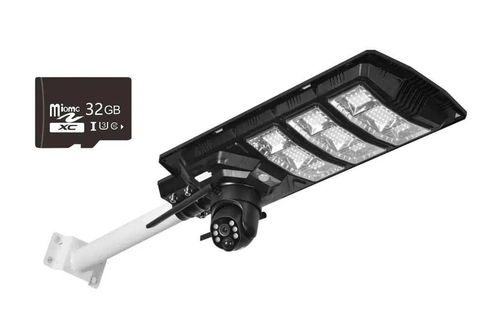 Lampa solara Stradala 600w plus camera supraveghere si card de 32GB inclus