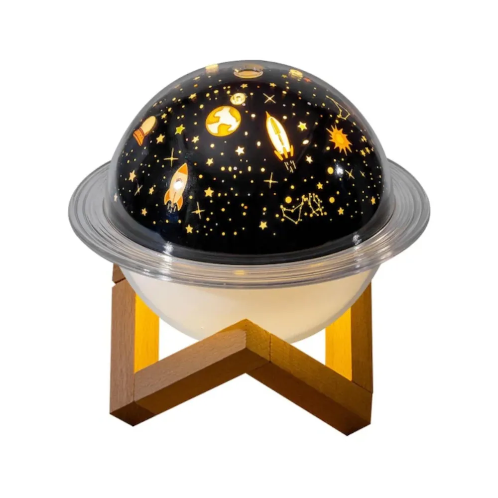 Lampa de veghe saturn 3D cu umidificator 250 ml