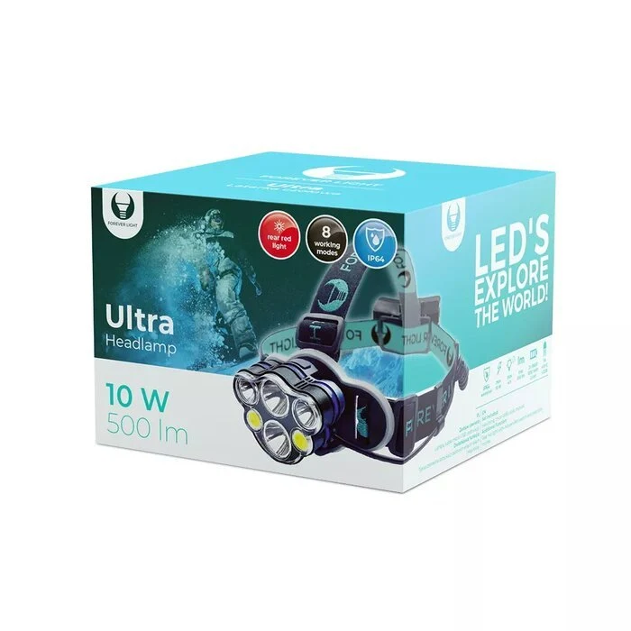 Lanternă frontală ultra-puternică 500 lumeni