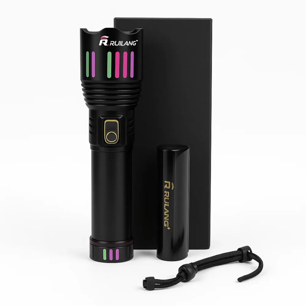 Lanterna Laser LEP White 50W 5000lm Zoom Telescopic USB-C IP65 6x18650