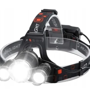 Lanterna LED de cap puternica, flexibila, cu trei LED-uri CREE T6