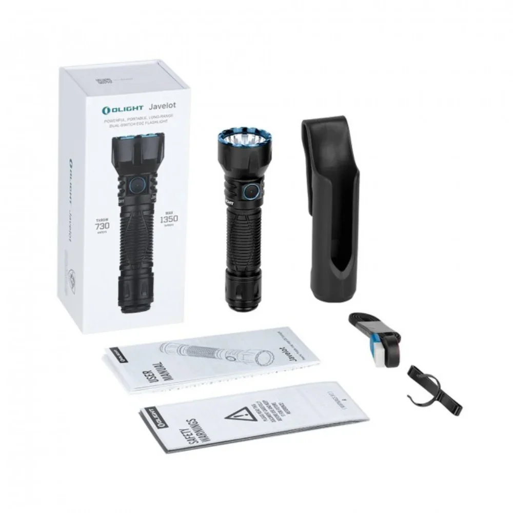 Lanterna LED Olight Javelot Matte Black, 1350 Lumeni, 730 Metri