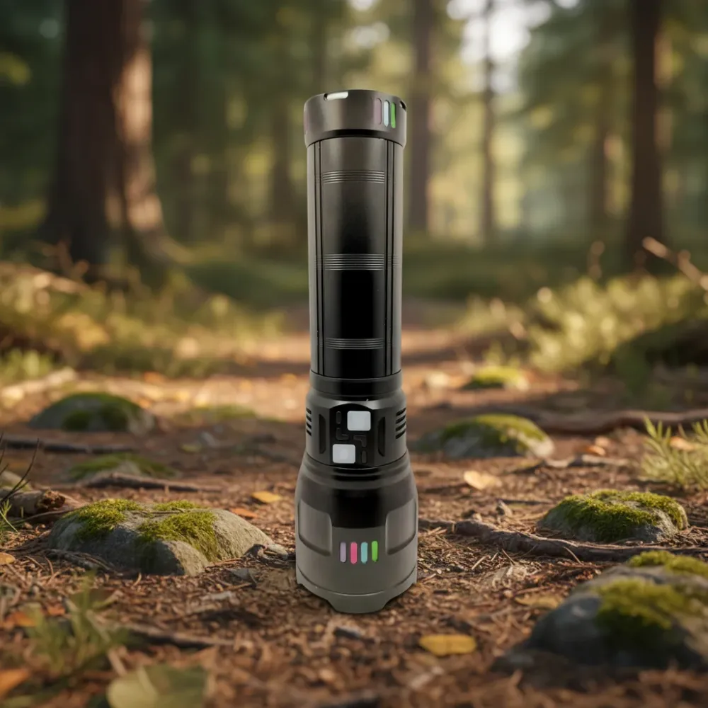 Lanterna Led RANGE TG-Wick 3km Zoom Telescopic USB-C Power Bank 4x18650 Aluminiu