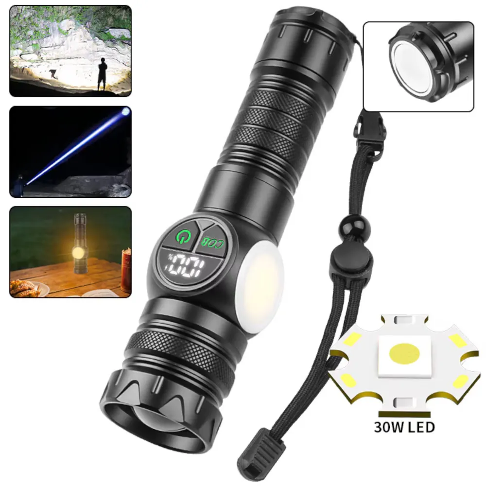 Lanterna LED WORK Profesionala 15W 1500 Lumeni - Raza 800m USB