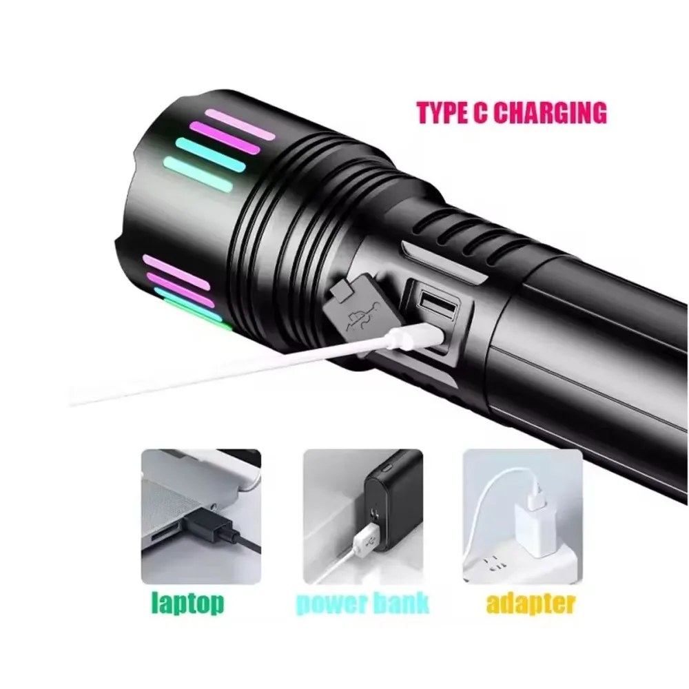 Lanterna LED zoom telescopic reincarcabila 35W, IPX6