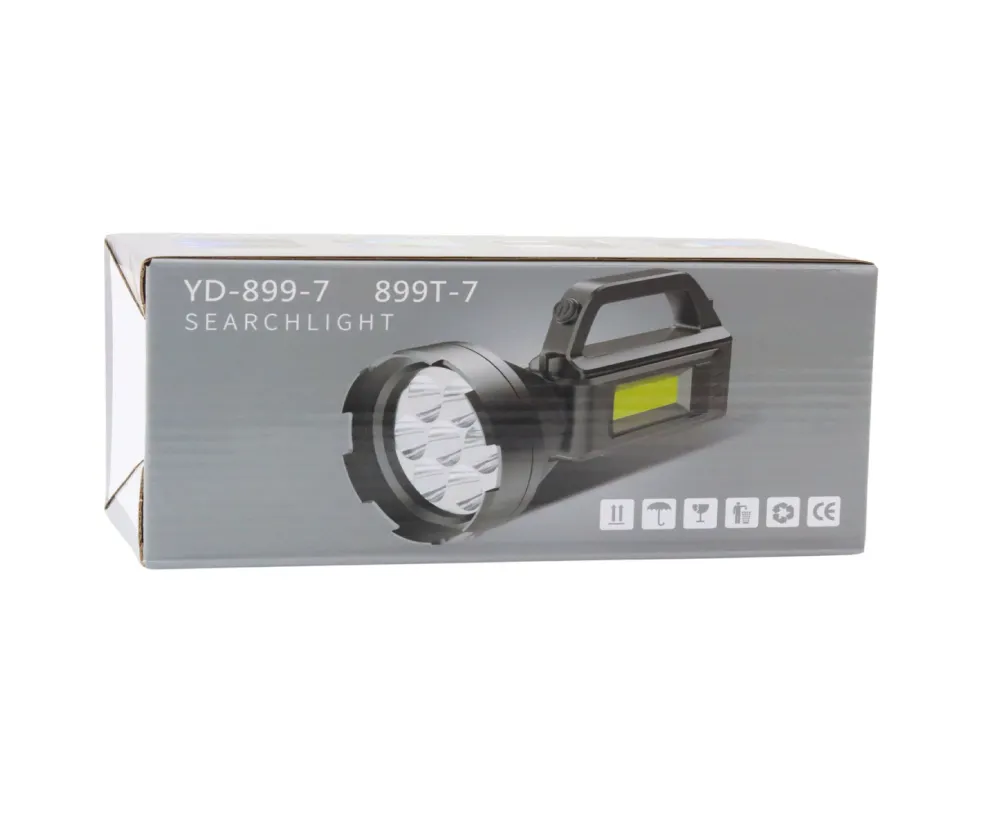 Lanterna de lucru LED COB, 4 moduri, cablu USB, negru, Lean 27715