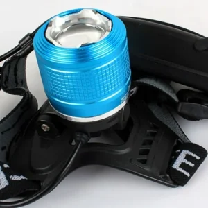 Lanterna pentru cap T6 - cu lumina dubla si acumulator