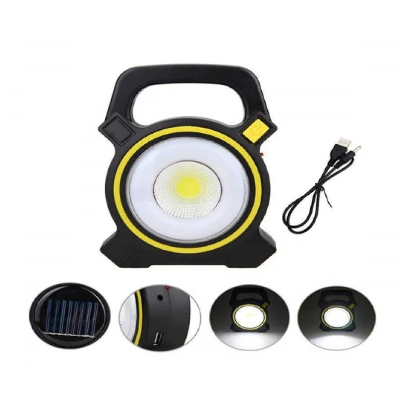 Lanterna reincarcabila LED, incarcare solara + USB
