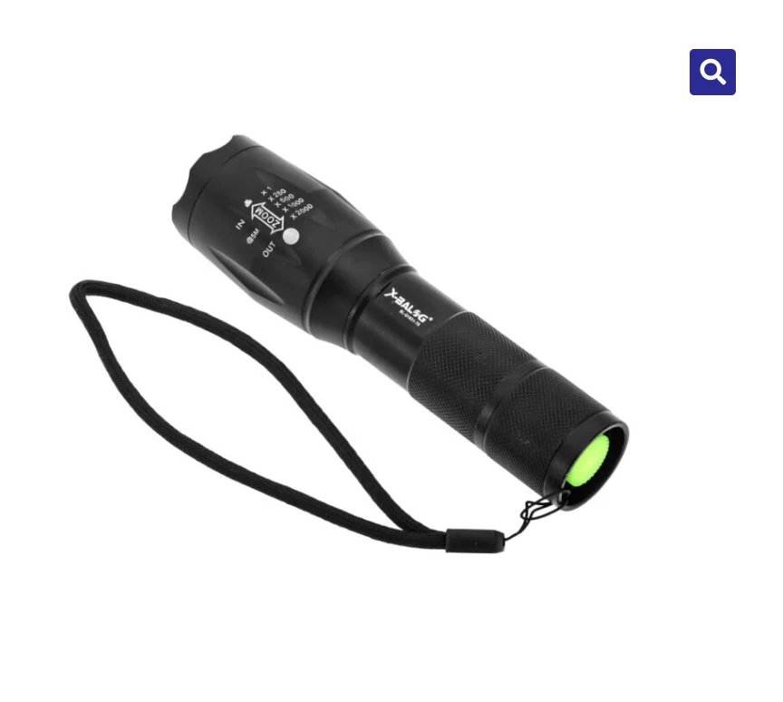 Lanterna tactica cu acumulator, focalizare reglabila incarcare 220v sau auto 12v