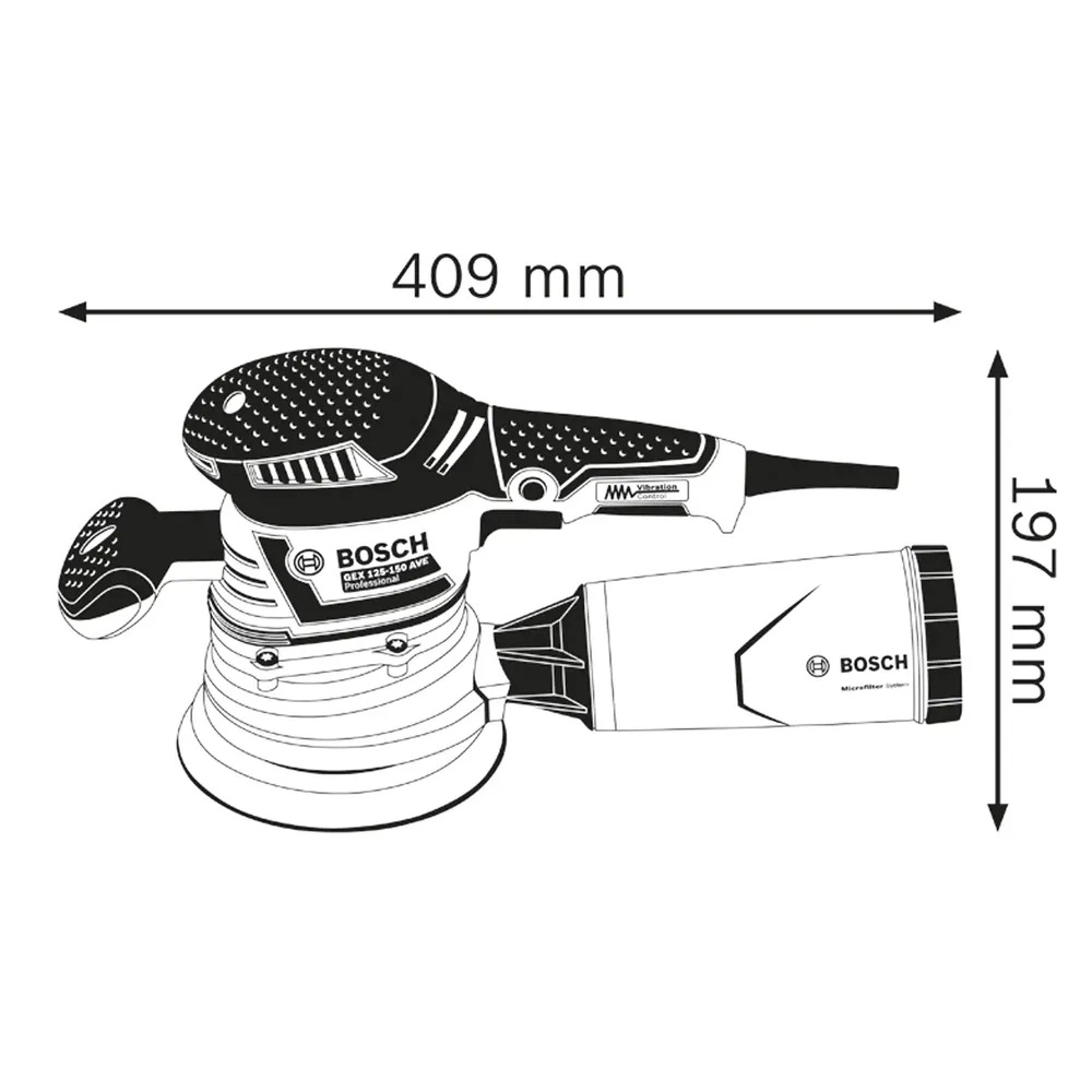 Șlefuitor Bosch GEX 40-150 PRO 400W