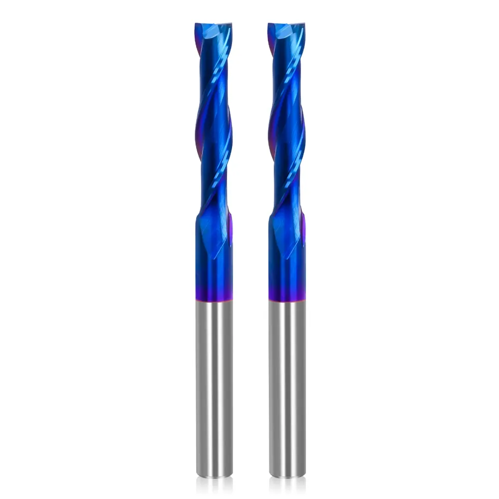 LUNYEE 2PCS Upcut Spiral Router Bit 1/4 inch Shank