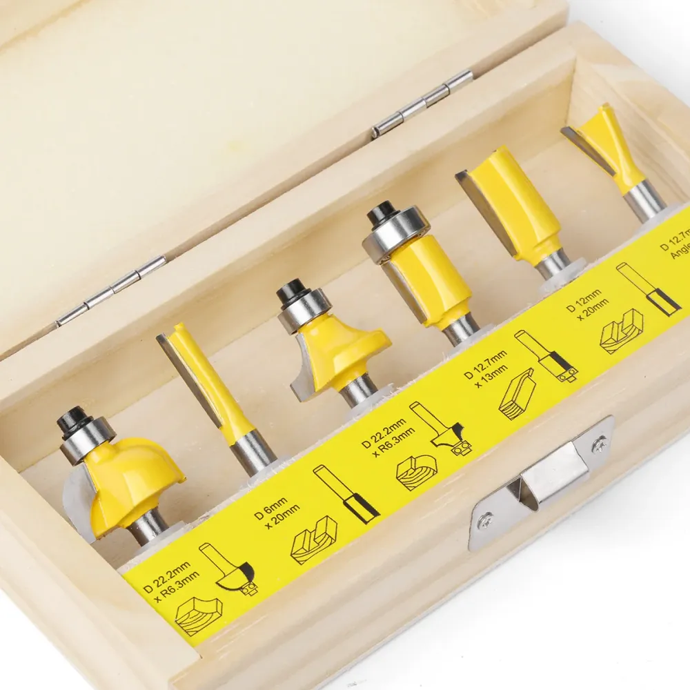 LUNYEE 6PCS 1/4" Shank Router Bits Set