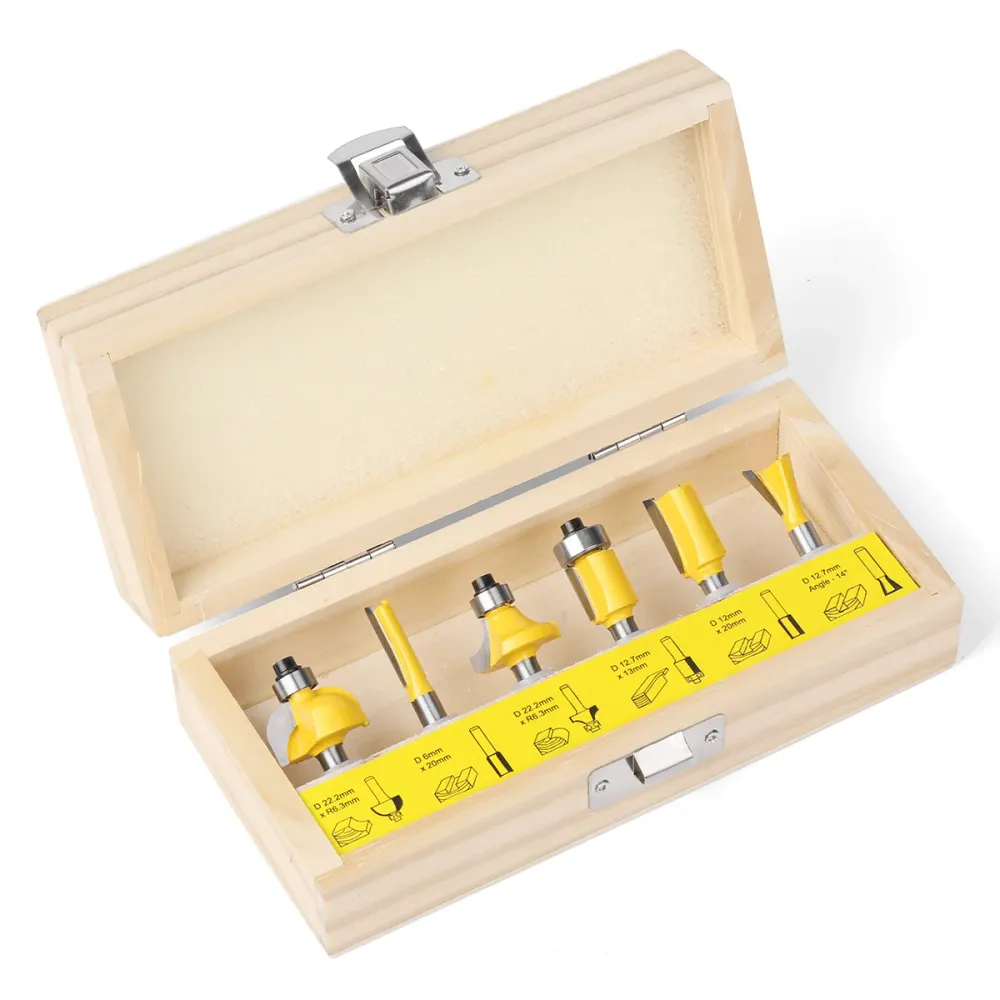 LUNYEE 6PCS 1/4" Shank Router Bits Set