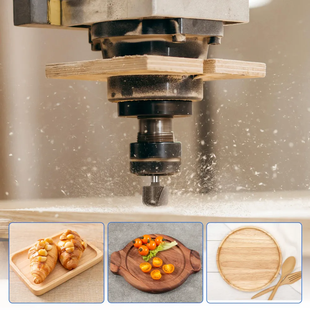 LUNYEE 1/4 Shank Bowl & Tray CNC Router Bit, 3/4 inch Cutting Diameter