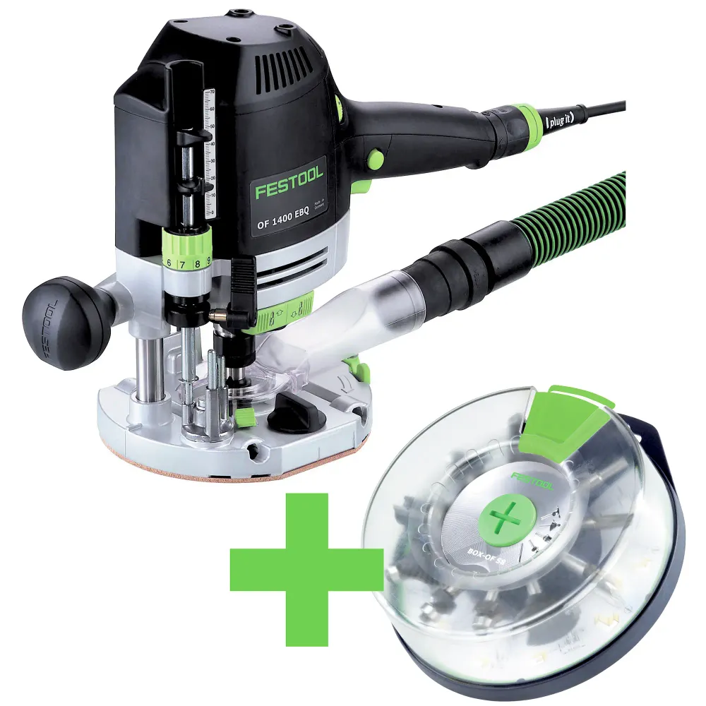 Mașă de frezat Festool DE 1400 EBQ-Plus + Box--S