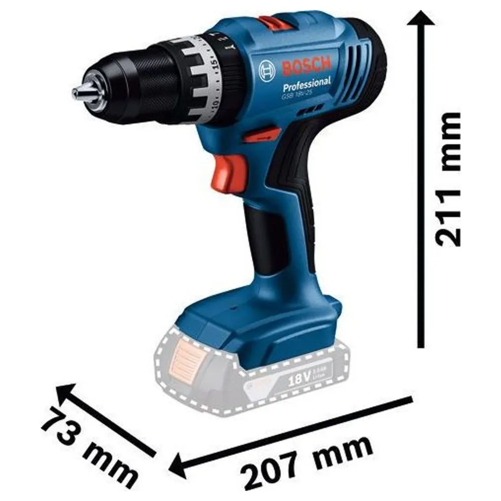 Mașă de găurit Bosch GSB 18V-25 PRO 18V
