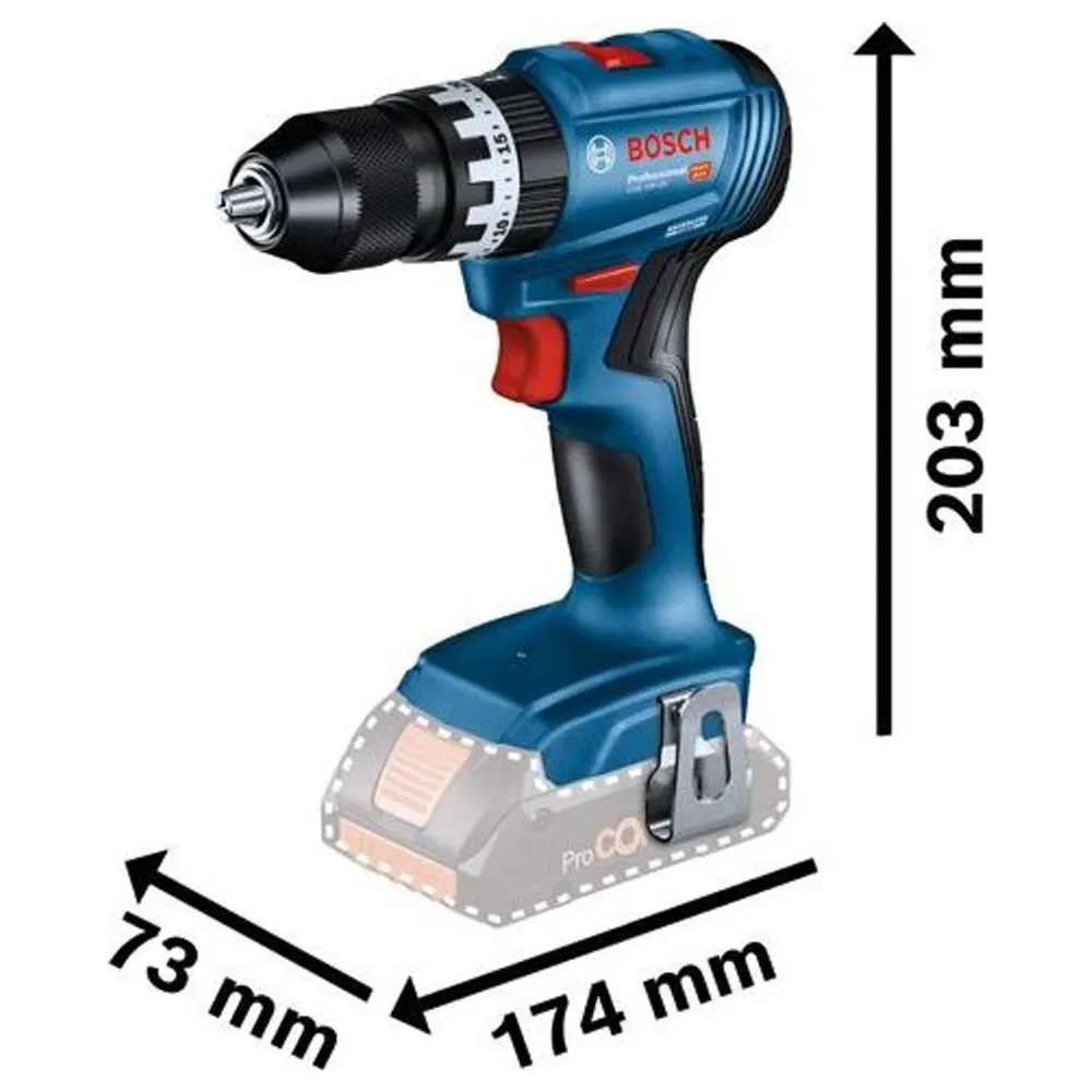 Mașă de găurit Bosch GSB 18V-45 PRO 18V 2Ah