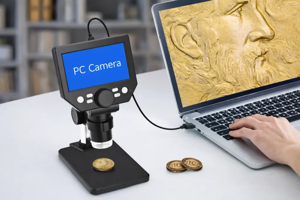 Microscop digital USB cu camera video portabil