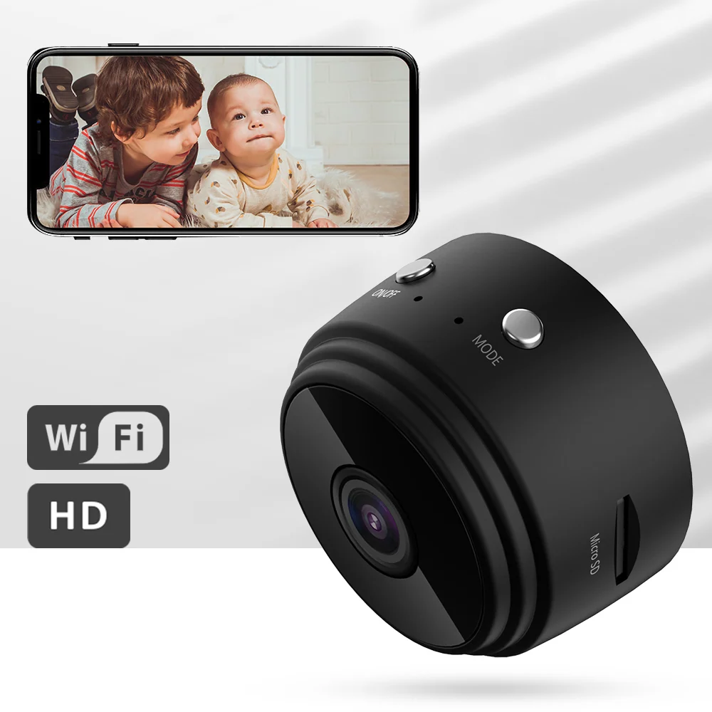 Mini cameră de supraveghere, WiFi, supraveghere live, înregistrare zi și noapte