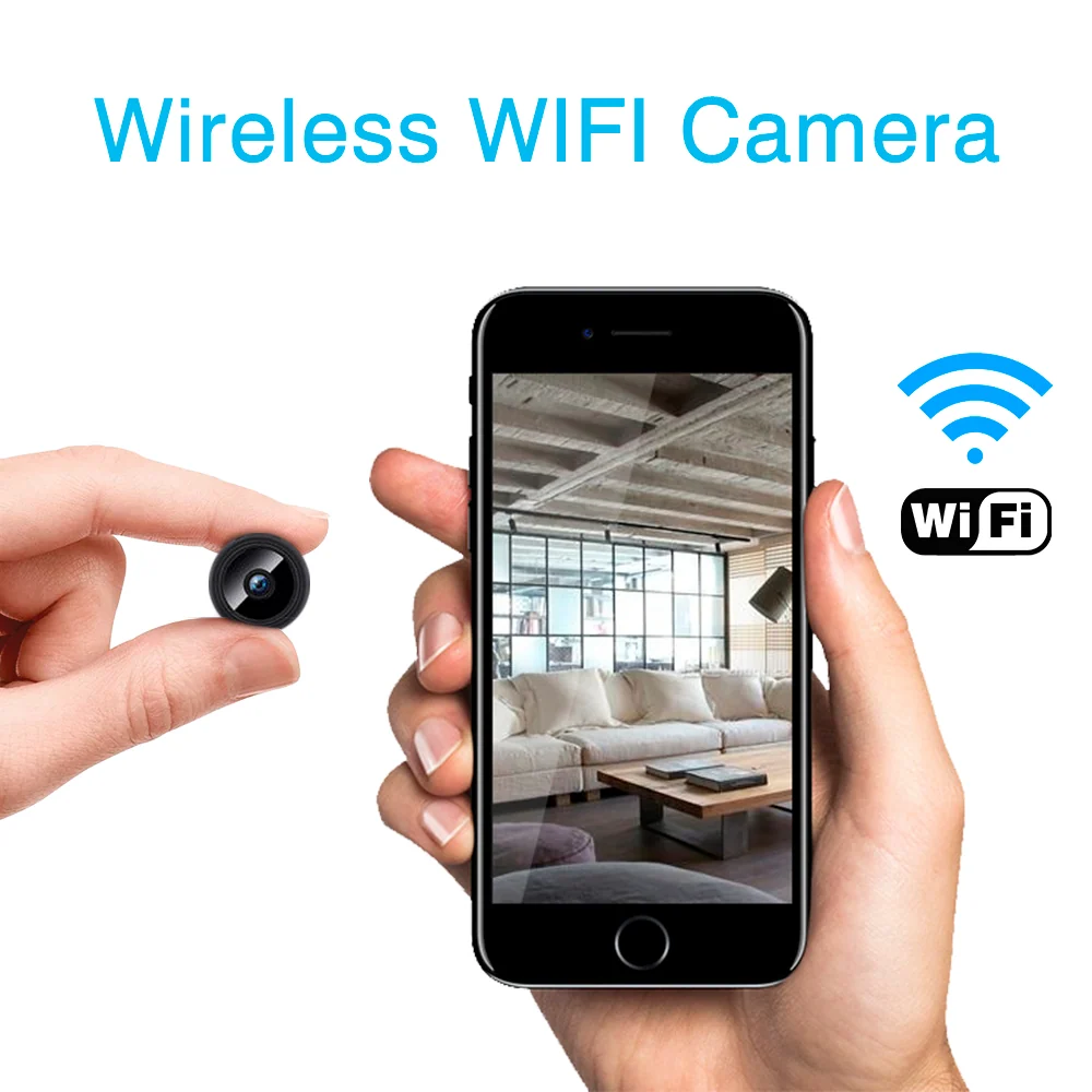 Mini cameră de supraveghere, WiFi, supraveghere live, înregistrare zi și noapte