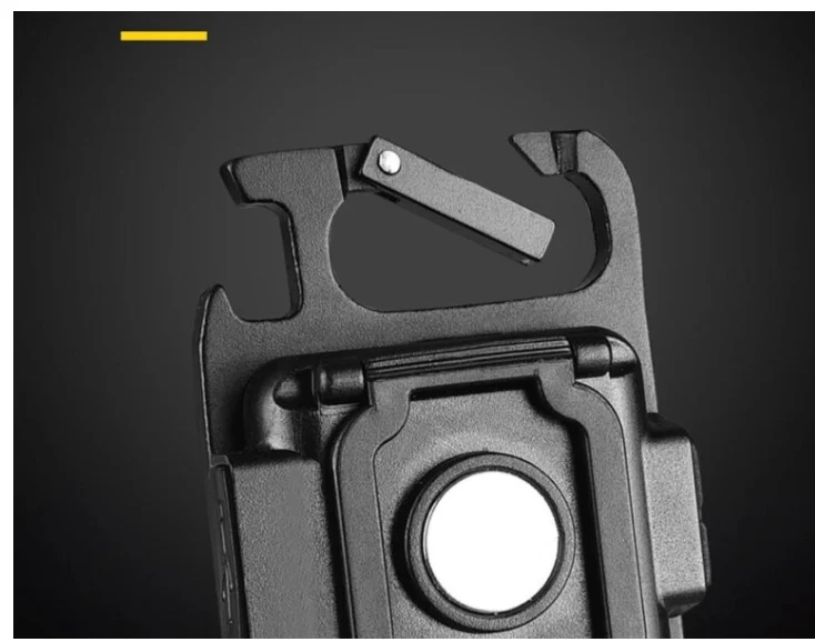 Mini lanterna LED cu deschizator capac, tip breloc (cu magnet si suport)