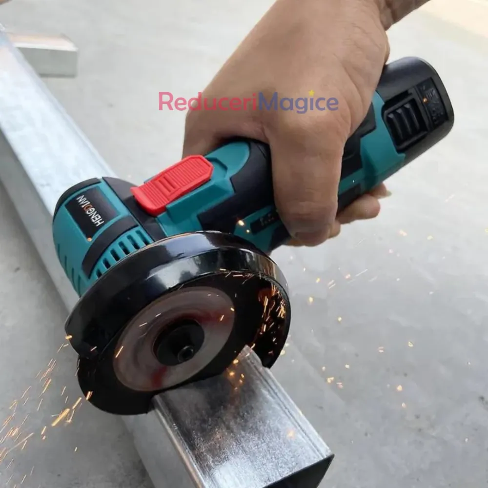 Mini polizor portabil GrinderPro 2 x Acumulatori + 6 Panze Cadou