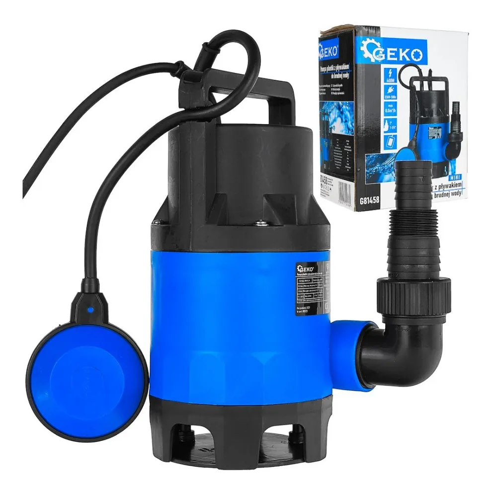 Mini pompa submersibila cu tocator pentru apa murdara, 400 W, Geko G81458
