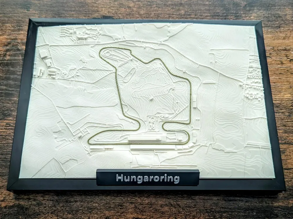 Miniatură Circuit F1 relief, Hungaroring