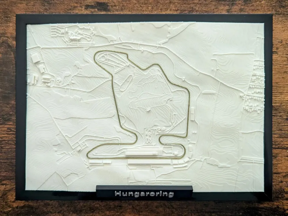 Miniatură Circuit F1 relief, Hungaroring