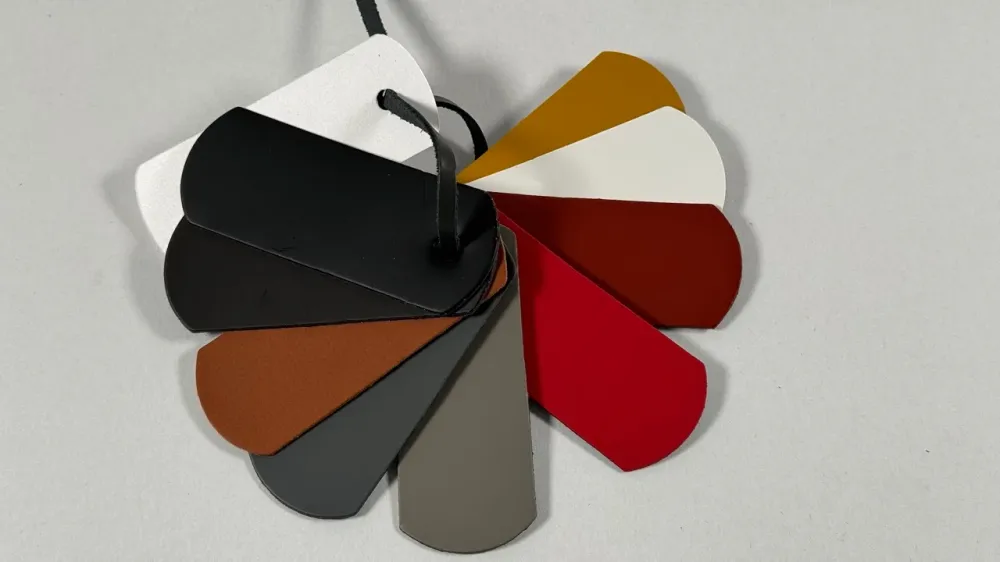 Model de piele Color Card Model compartimente pentru coșul de șemineu din piele