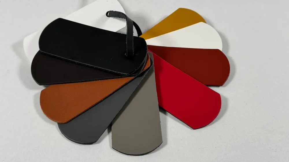 Model de piele Color Card Model compartimente pentru coșul de șemineu din piele