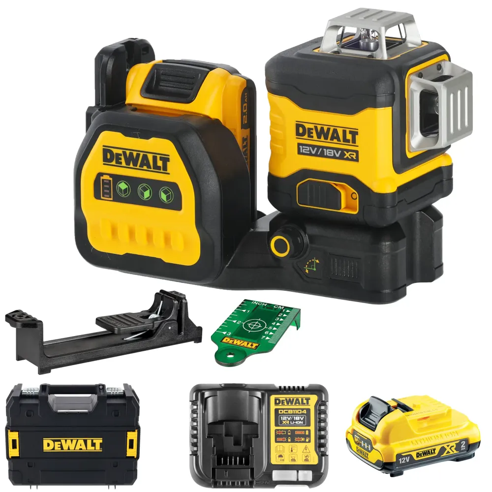 Nivelă laser verde Dewalt DCE089D1G18-QW 12/18V 2Ah