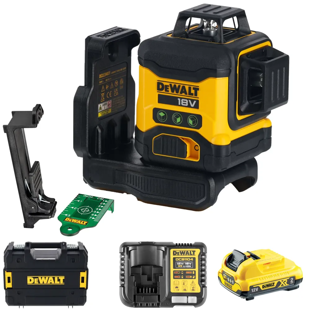 Nivelă laser verde Dewalt DCLE34031D1-QW 18V 2Ah