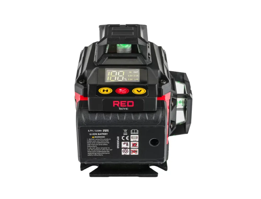 Nivela laser 4D 360, verde, Red Technic RTPLK0036