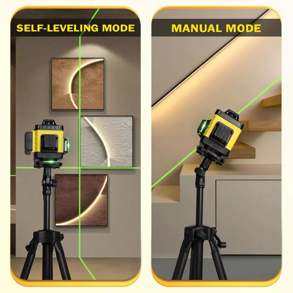 Nivela Laser 3D Leihmann cu Linii Verzi si Accesorii Complete