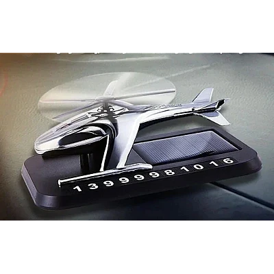 Odorizant auto cu incarcare solara si suport numar de telefon, Elicopter