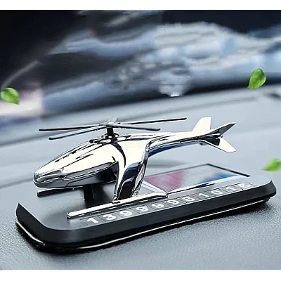 Odorizant auto cu incarcare solara si suport numar de telefon, Elicopter
