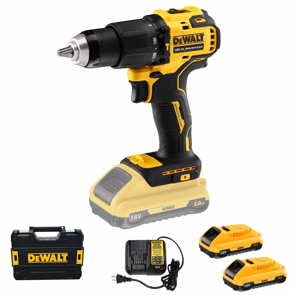 șofer de burghiu Dewalt DCD709D2T-QW 18V 2Ah