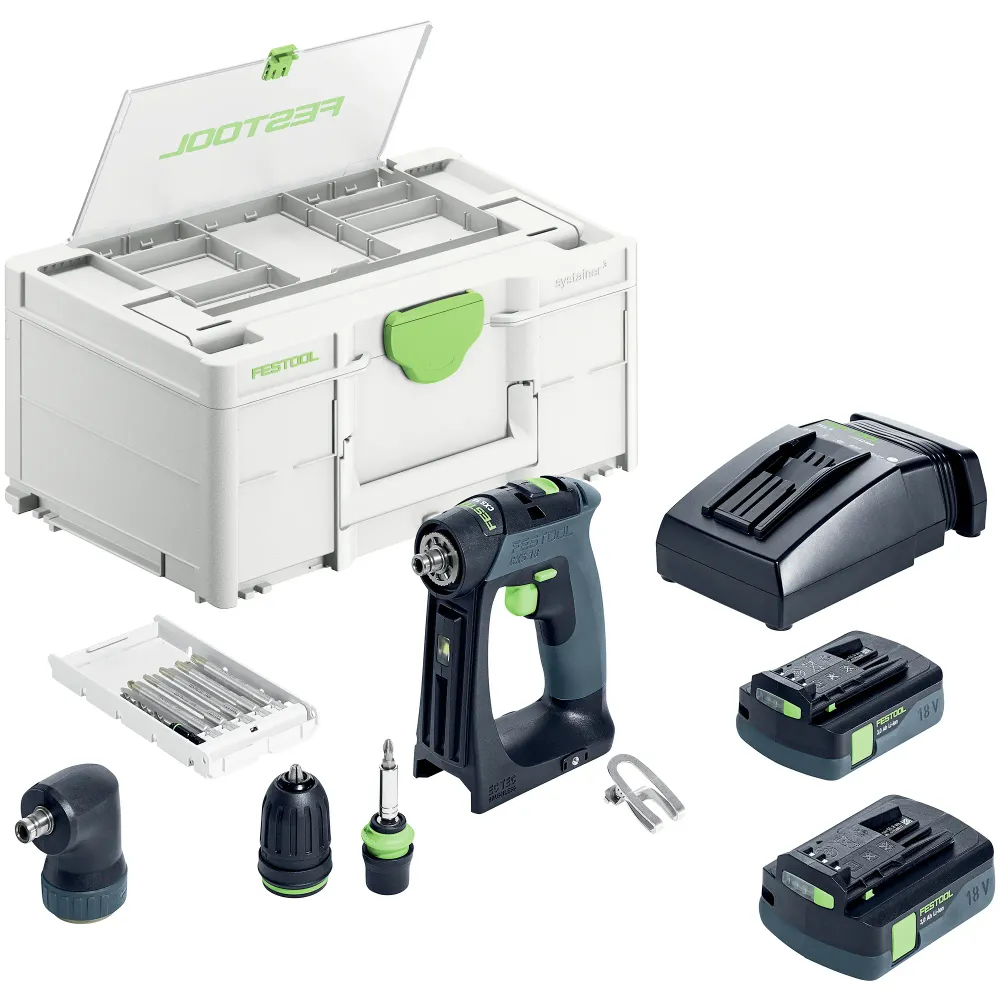 șofer de burghiu Festool CXS 18 C 3.0-Set 18V 3Ah