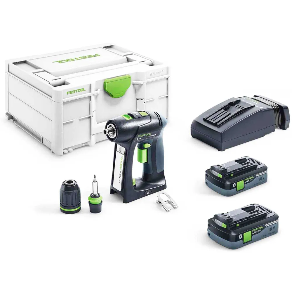 șofer de burghiu Festool C 18 HPC 4,0 I-Plus 18V 4Ah