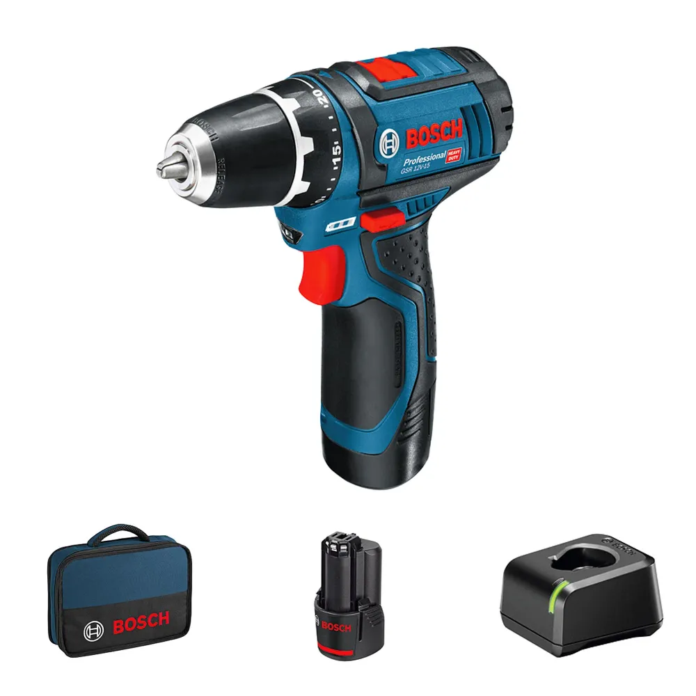 Şofer de găurit Bosch GSR12V-15 12V 2Ah