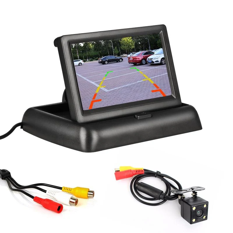 Pachet promo: Pachet Display auto LCD 4.3 inch, pliabil + Camera Marsarier Night Vision,waterproof