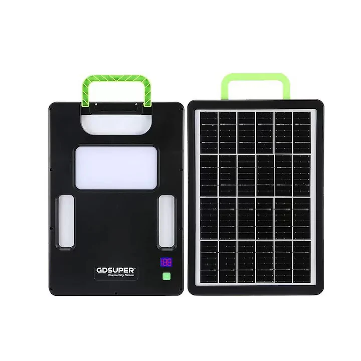 Panou solar portabil, 15w, cu lanterna, baterie 10000mAh, 5V-3A, usb tip C