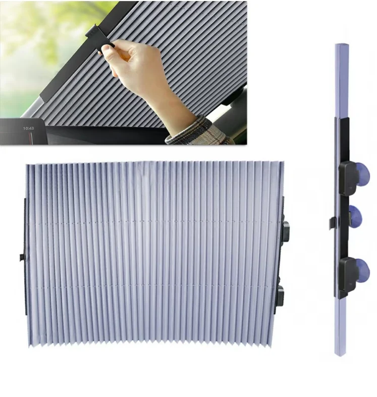 Parasolar Auto Tip Acordeon Cu Fixare Prin Ventuze 65 cm